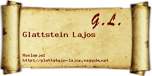 Glattstein Lajos névjegykártya