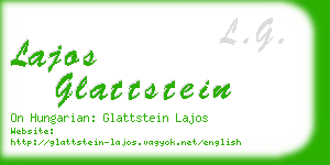 lajos glattstein business card